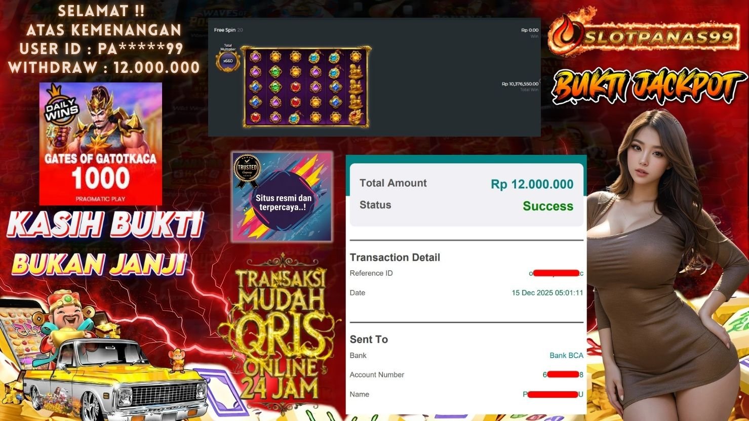 SLOTPANAS99 JACKPOT SLOT GATES OF GATOTKACA 1000 